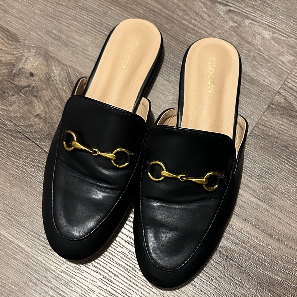 Tilocow Buckle Slip-On Mules